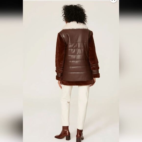 Samantha Sipos Alexandra Shearling Jacket Size M - Picture 4 of 7
